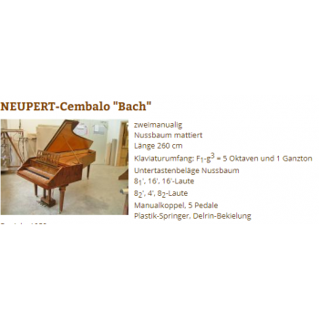ĐÀN  NEUPERT-Cembalo ( Bach)